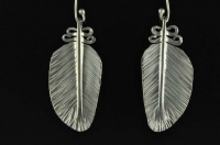 Kereru feather silver earrings
