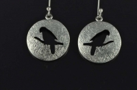 Kakapo silver earrings