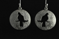 Kereru silver earrings