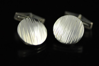 Textured silver cufflinks