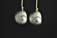 Silver Slipper Shell Earrings