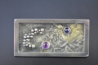 'Heavens Above' silver and gold brooch