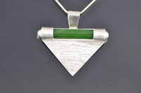 Pounamu and Sterling Silver Pendant