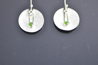 Pounamu and Silver Earrings