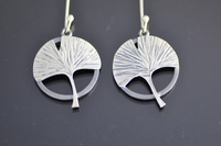 Gingko Silver Earrings