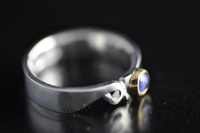 Koru and Blue Sapphire Ring