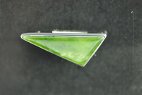 Pounamu and Silver Triangular Brooch