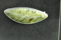 Mottled Pounamu and Silver Brooch