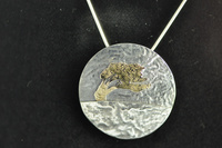 Lone Tree Silver and Bronze Pendant