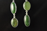 Pounamu and Sterling Silver vice versa Earrings