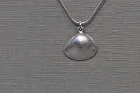 Triangle Shell Silver Pendant