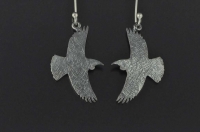 Tui in flight silver earrings