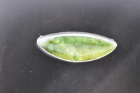 Pounamu and Silver Brooch