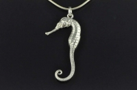 Seahorse silver pendant