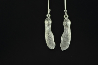 Sycamore seed pod silver or bronze earrings