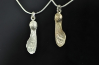 Sycamore seed pod silver or bronze pendant