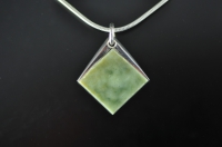 Pounamu and Sterling silver pendant