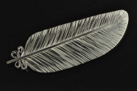 Kereru feather silver brooch