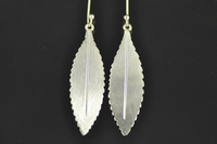 Mahoe leaf silver earrings