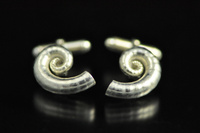 Spirula shell silver cufflinks