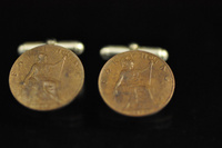 Britannia Farthing cufflinks