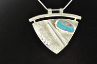  Australian Opal and Sterling Silver Fabricated Pendant