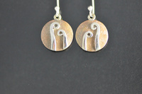 Koru Textured Copper Earrings